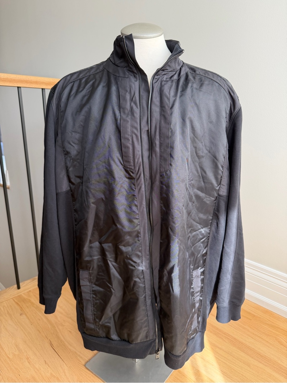 Calvin Klein Black Full-Zip Men's Windbreaker Jacket